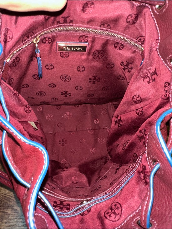 Tory Burch Marion Leather Backpack Burgundy/Oxblood main image 6